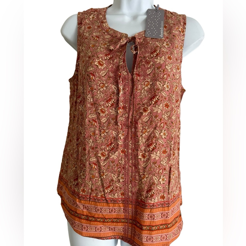 Daniel Rainn StitchFix Women Top Boho Lightweight Floral Sleeveless Nordstrom XS